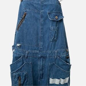 Jeans, Cargo Style Utilitarian Overalls Denim Bohemian grandpacore street jeans